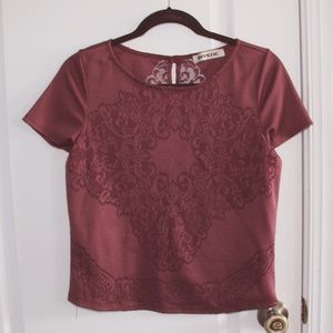 Mystic Wine Lace Top